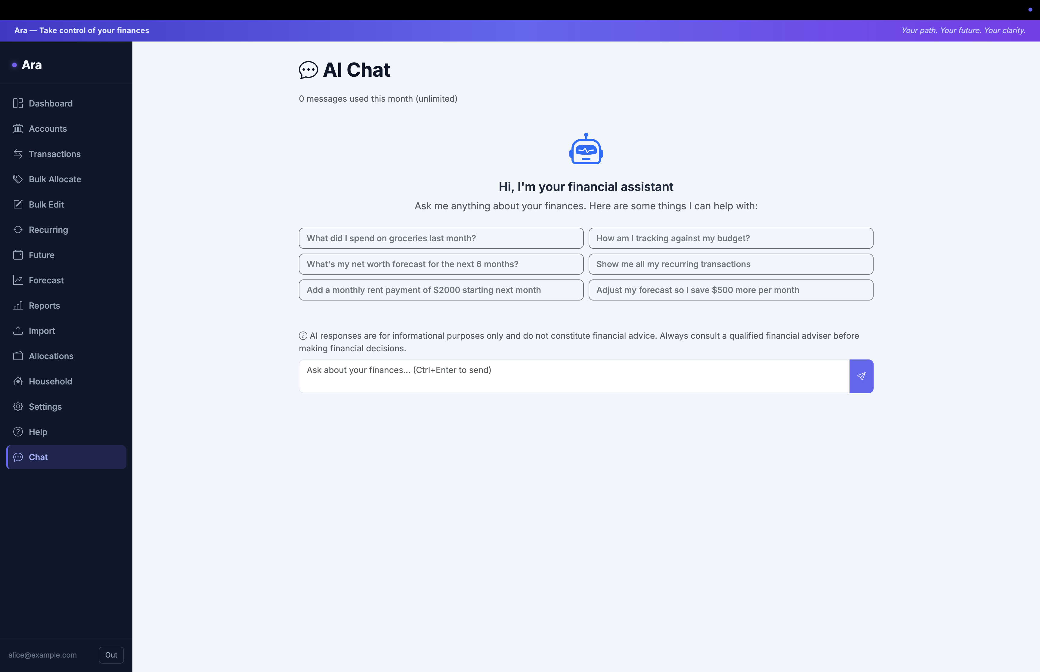 Ara AI chat assistant